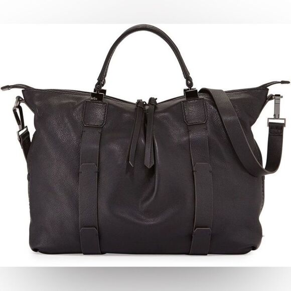 Kooba Joshua Leather Satchel Bag, Black - Picture 1 of 8